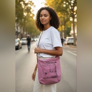 OSISI Canvas Leather Crossbody Bag Made Salt Spring Island‎ BC Artisan Boho Bag